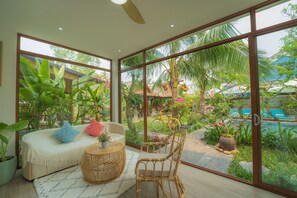 Luxury Villa, 4 Bedrooms, Pool View | Living area