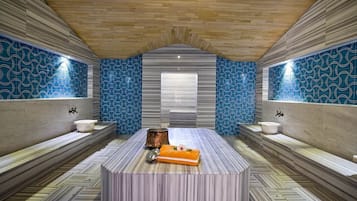 Turkish bath/hammam, body treatments, aromatherapy, hot stone massages