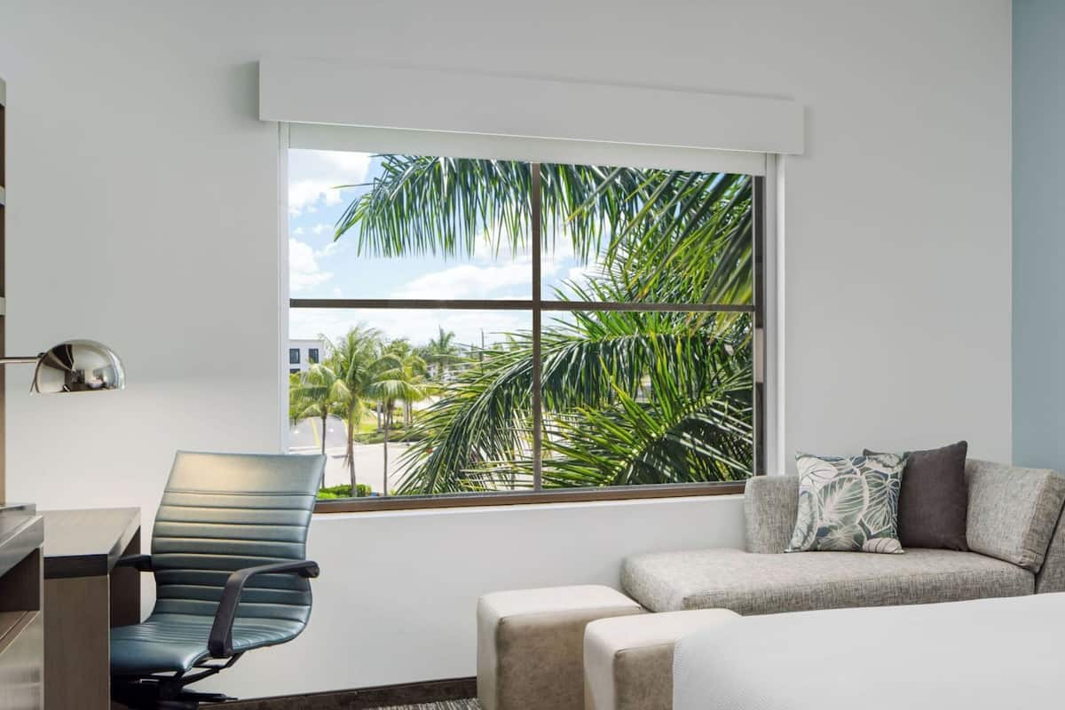 room, 1 king bed, river view | view from room