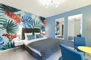 华丽开间, 1 张特大床 | 高档床上用品、熨斗/熨衣板、免费婴儿床、免费 WiFi