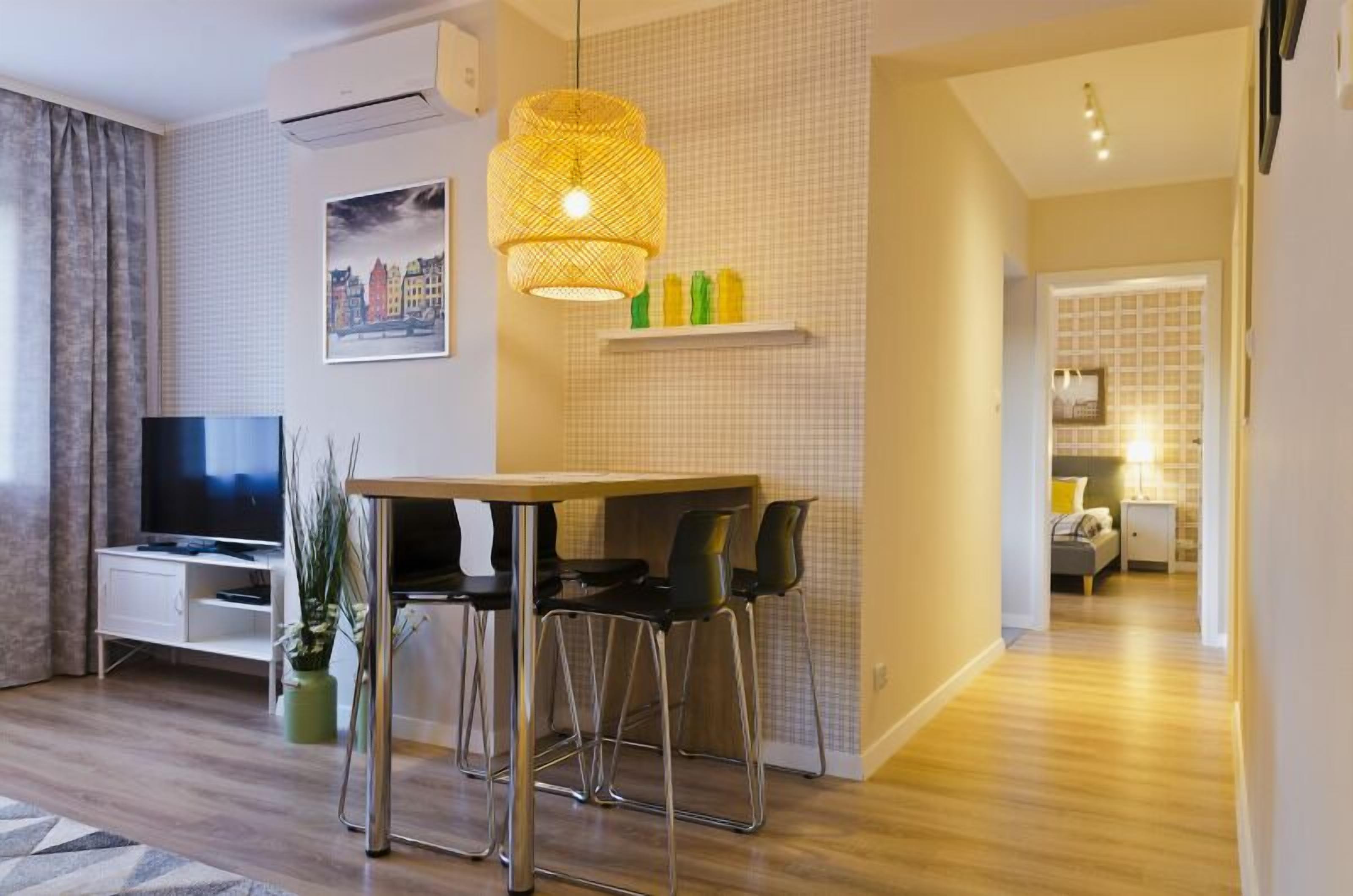 Premier Apartment, 1 Bedroom (Odrzanska Street) | Living area | 40-inch LCD TV with satellite channels, TV