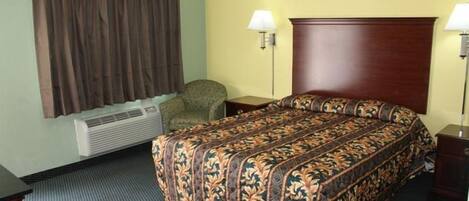 Desk, blackout curtains, iron/ironing board, free WiFi