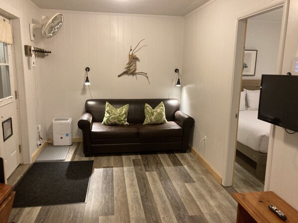Deluxe Suite, 1 Bedroom, Kitchen | Living area | Flat-screen TV - Pinewood Inn (Golden)