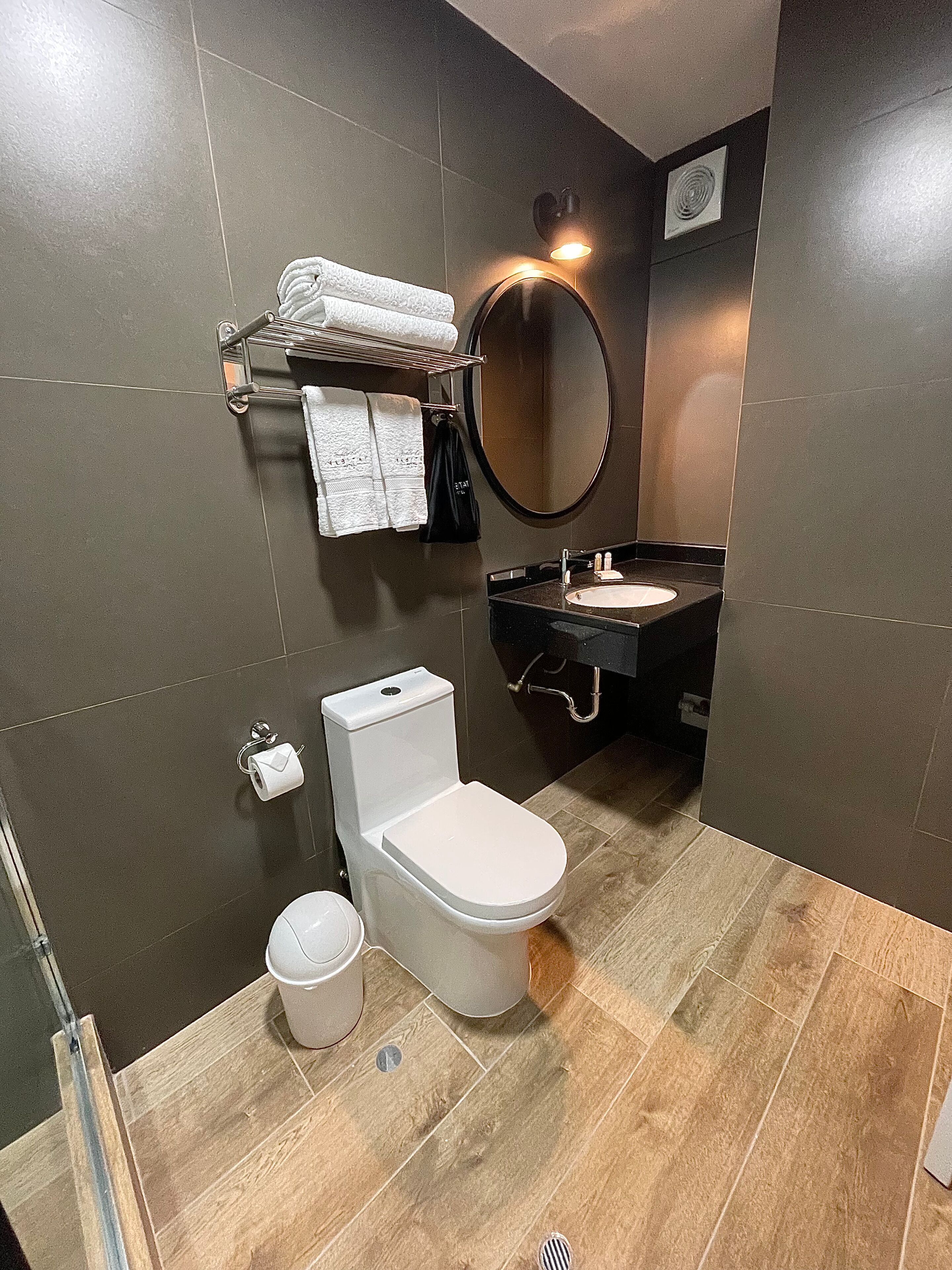 free toiletries, hair dryer, towels, soap