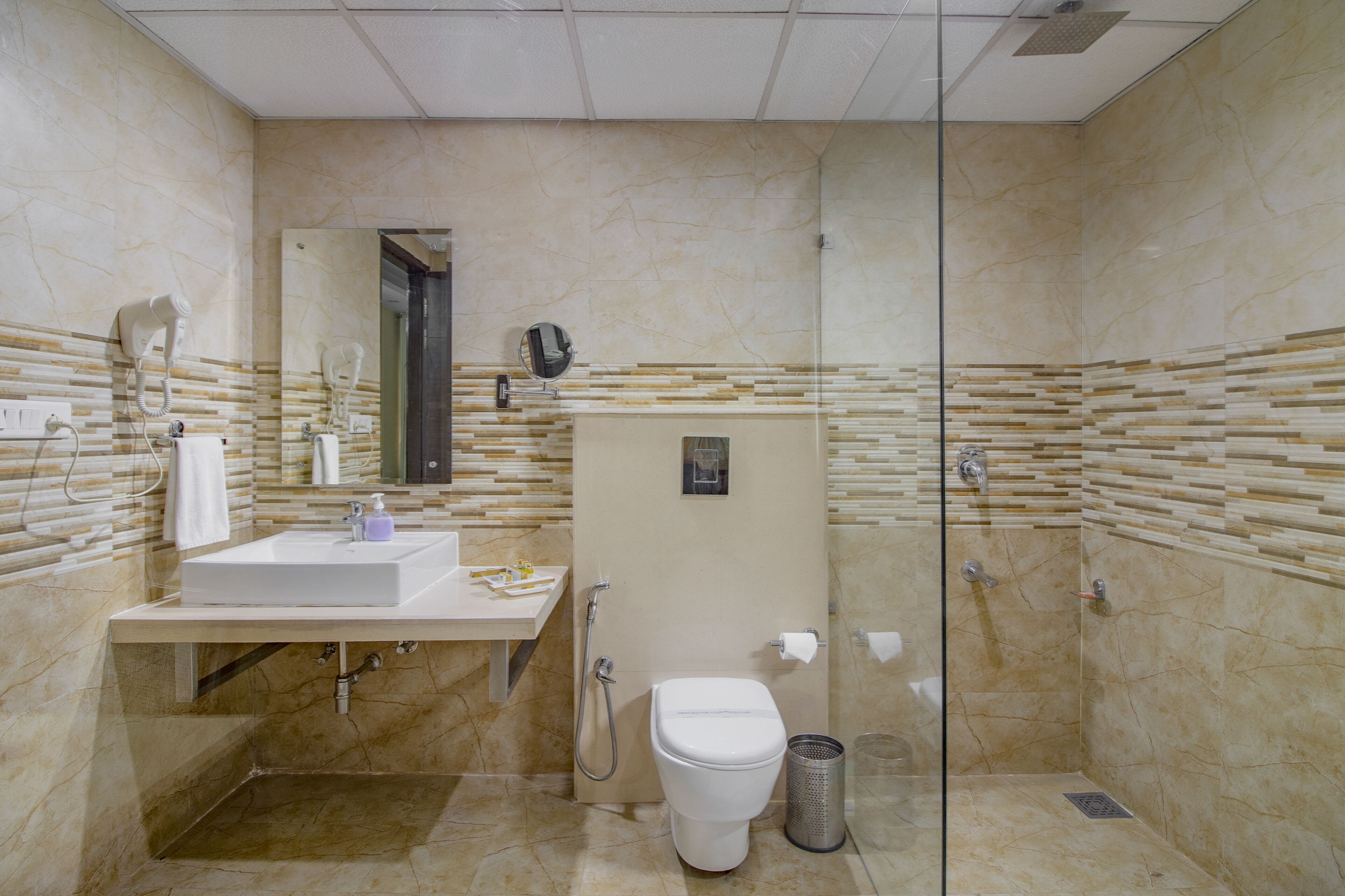 executive double room, 1 double bed, accessible, valley view | bathroom | free toiletries, hair dryer, slippers, towels