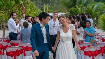 Outdoor wedding area