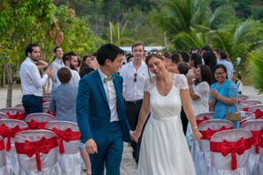 Outdoor wedding area