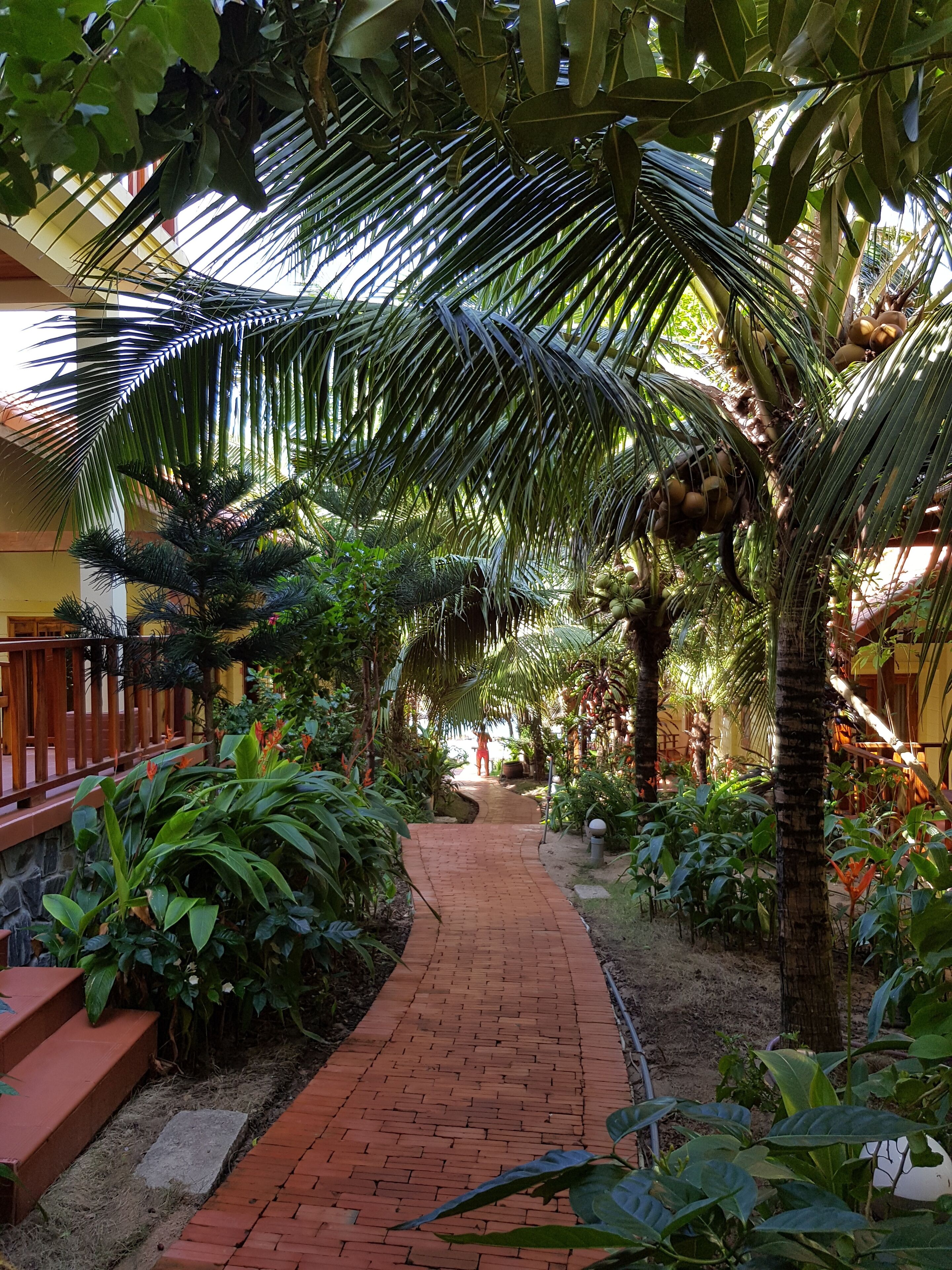 Bungalow Keluarga, 2 Tempat Tidur Double, pemandangan kebun | Pemandangan taman