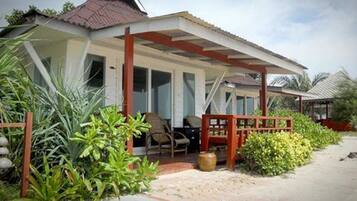 Double or Twin Room, Beachfront | Balcony view