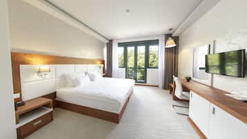 Ropa de cama de alta calidad y minibar