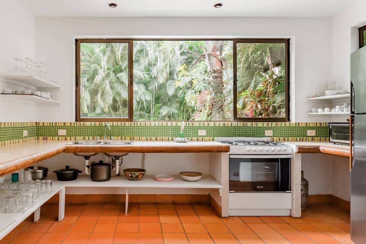 exclusive villa | private kitchen | full-sized fridge, coffee/tea maker, electric kettle, dining tables