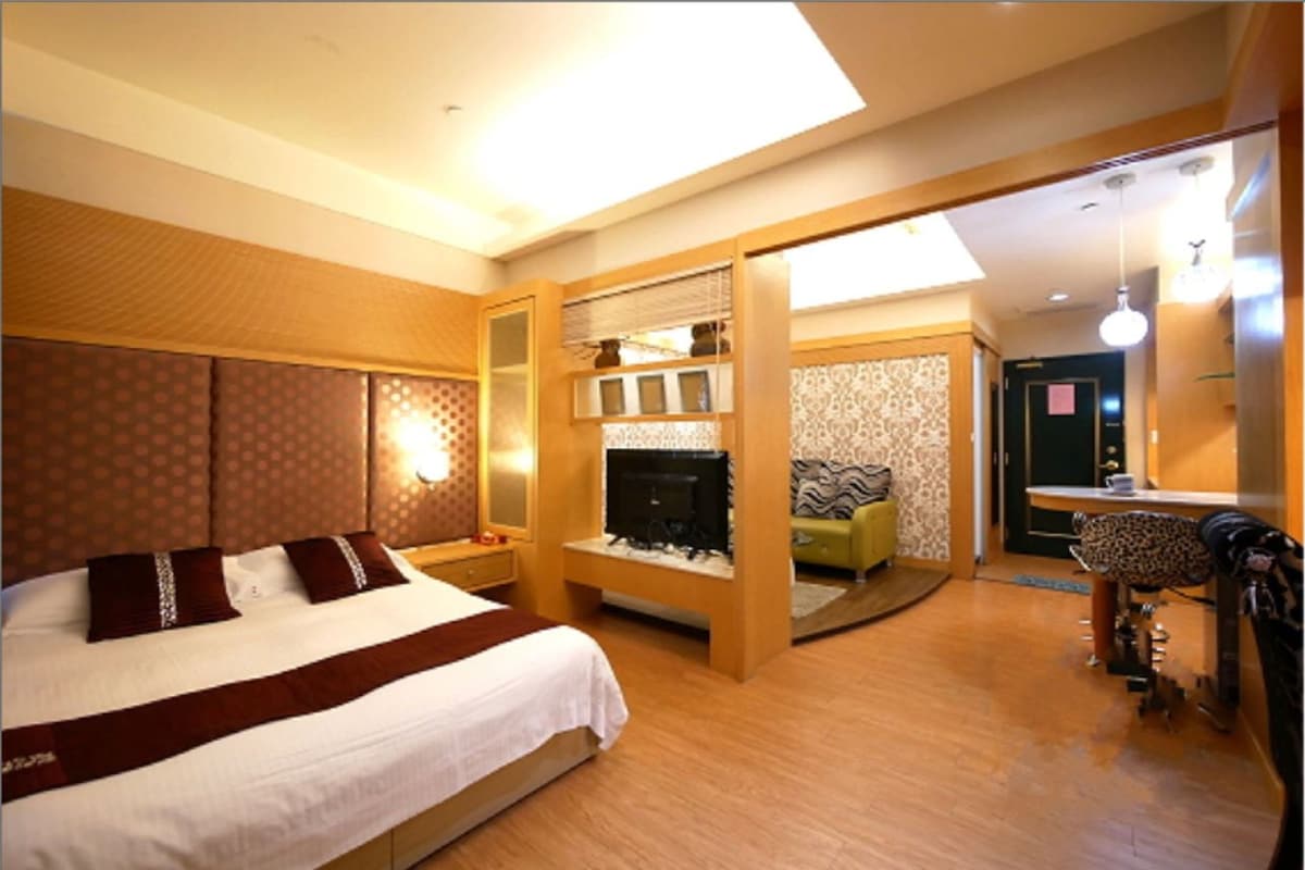 Premium bedding, down comforters, blackout drapes, soundproofing
