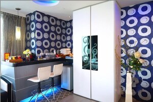 Habitación familiar (double window double view six rooms) | Ropa de cama de alta calidad, edredones de plumas, cortinas opacas