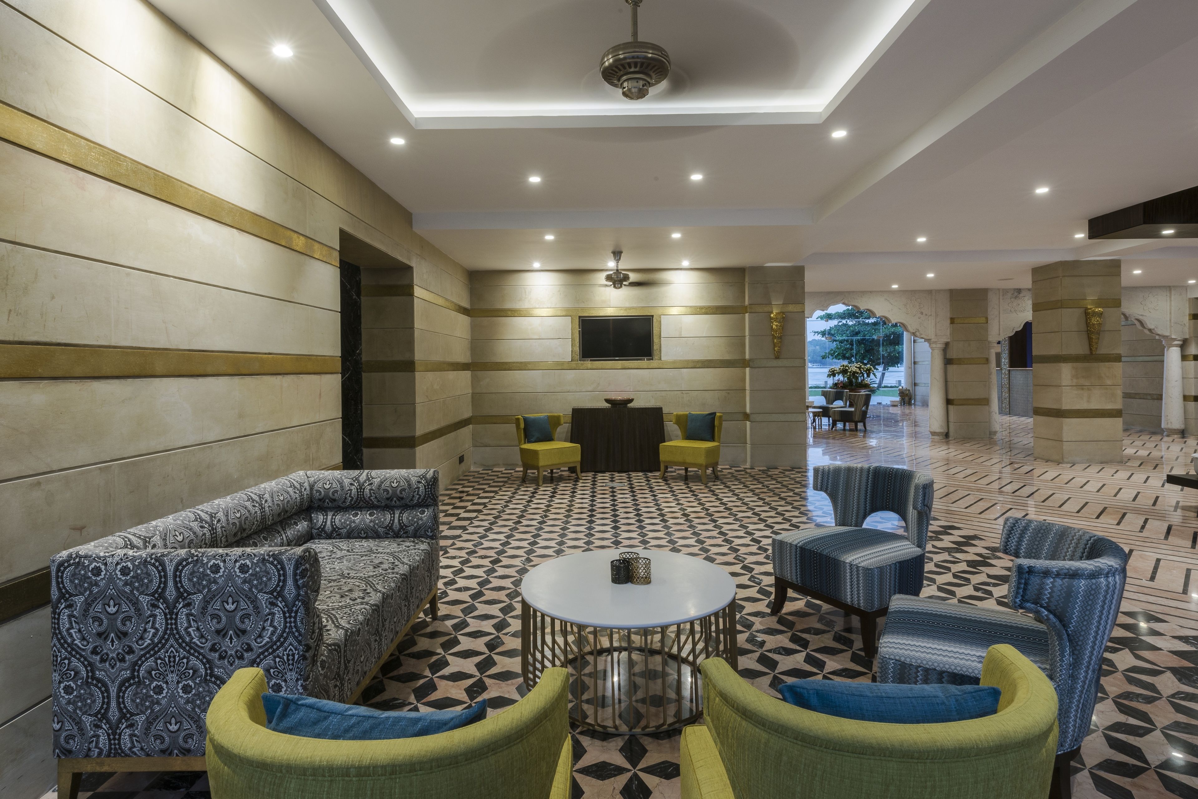 Sitteområde i lobbyen