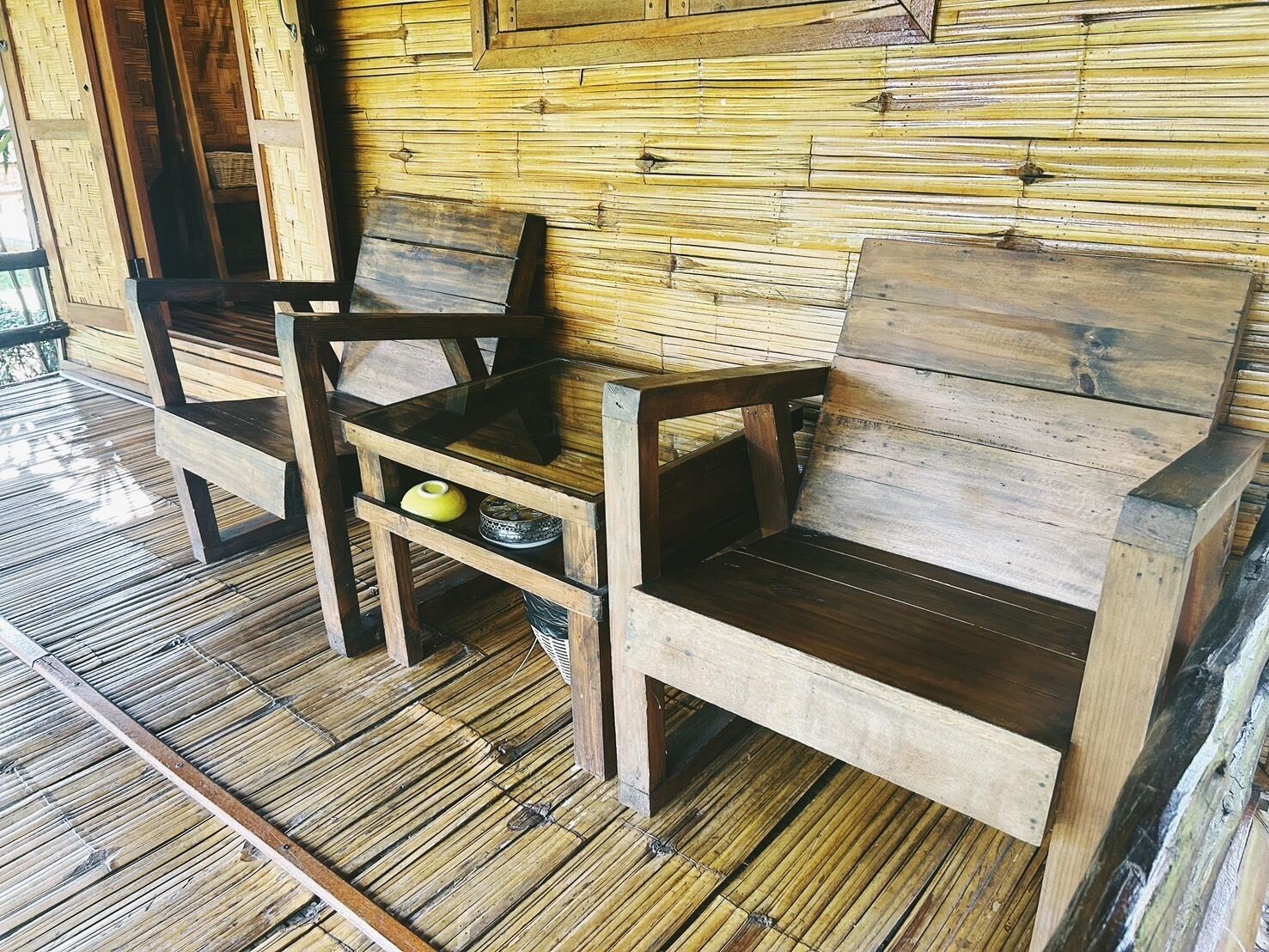 bamboo cottage with air condition | free wifi, bed sheets