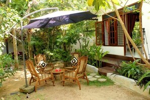 Family Apartment, 2 Bedrooms, Kitchen, Garden View | Terrace/patio - Dionis Villa (Unawatuna)