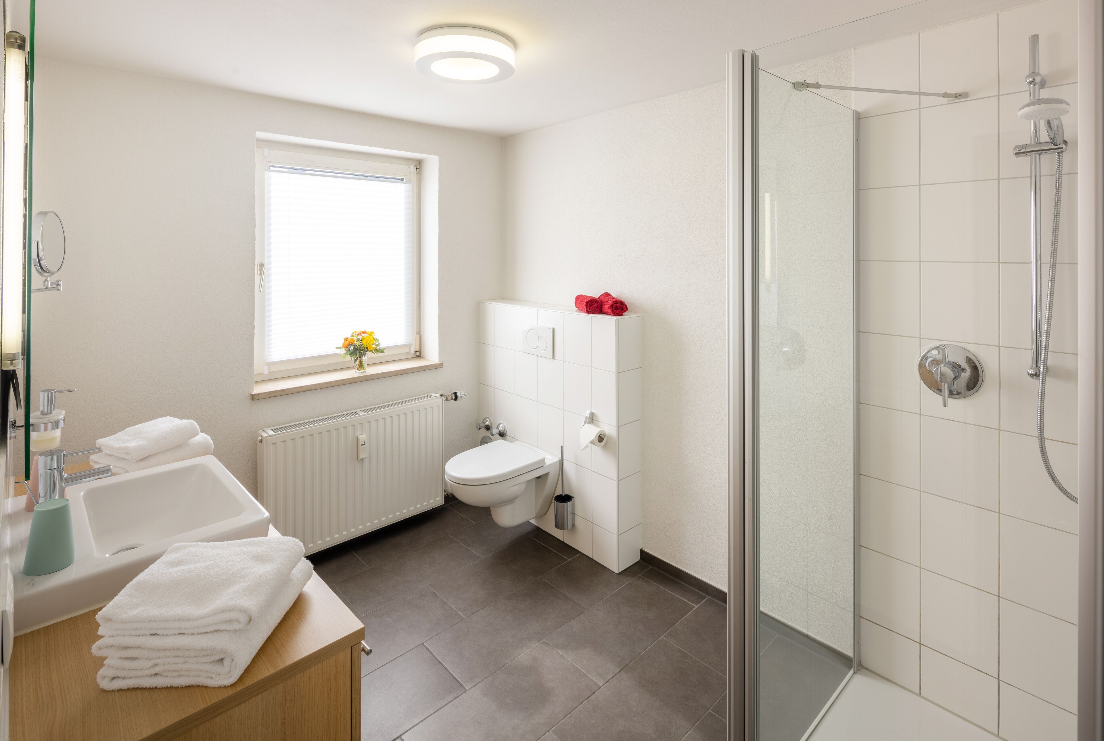 apartment | bathroom | shower, free toiletries, towels