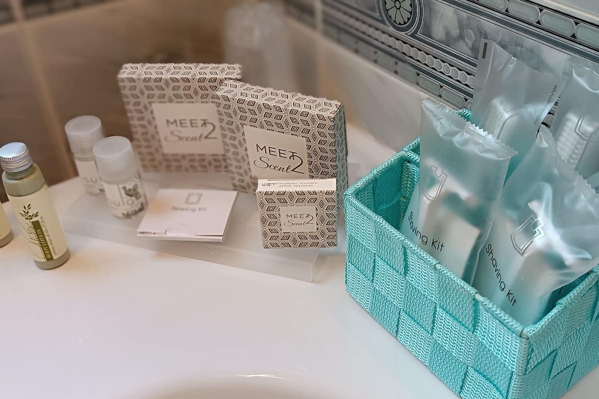 junior suite | bathroom | designer toiletries, hair dryer, slippers, bidet