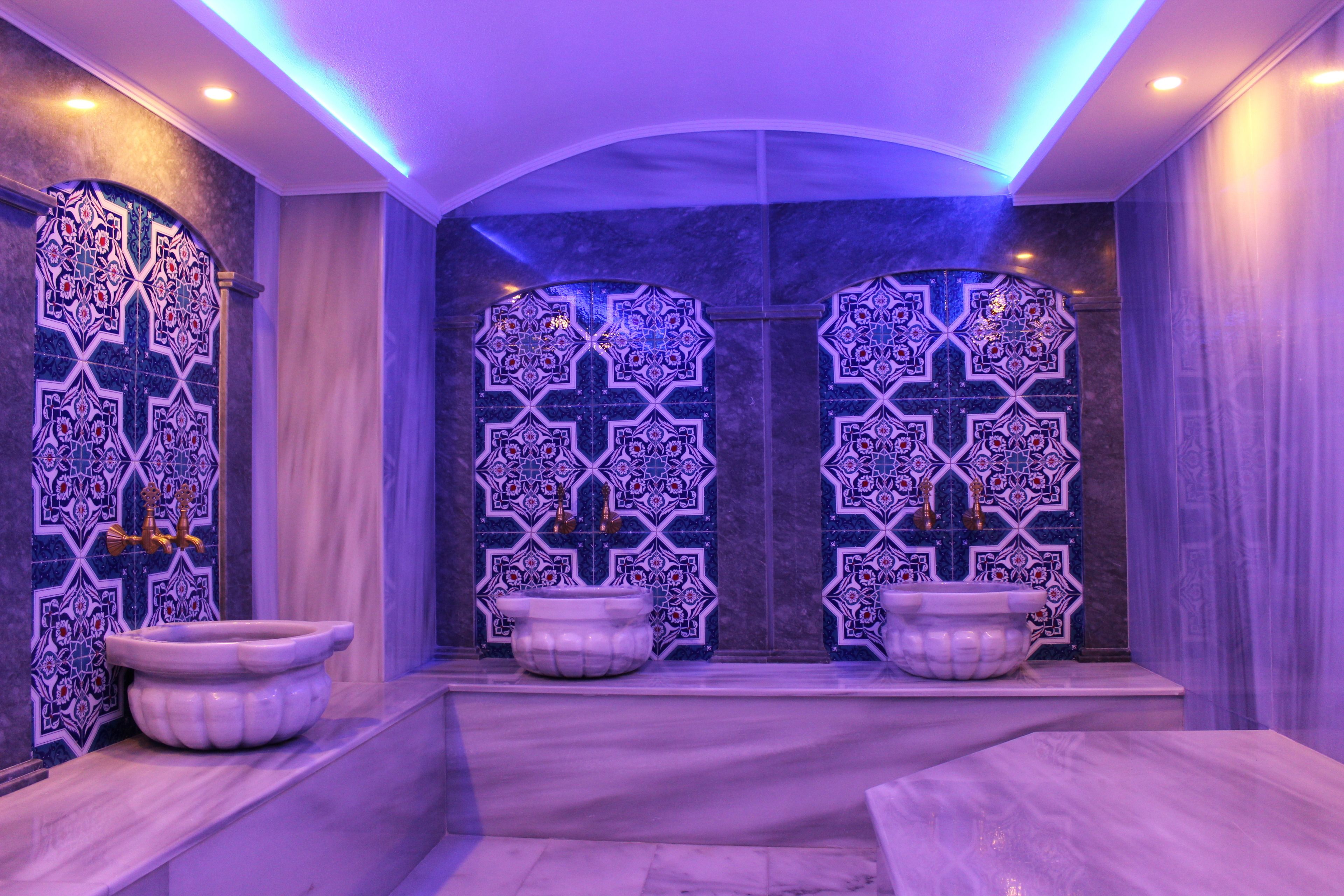 Sauna, steam room, Turkish bath, body treatments, hot stone massages