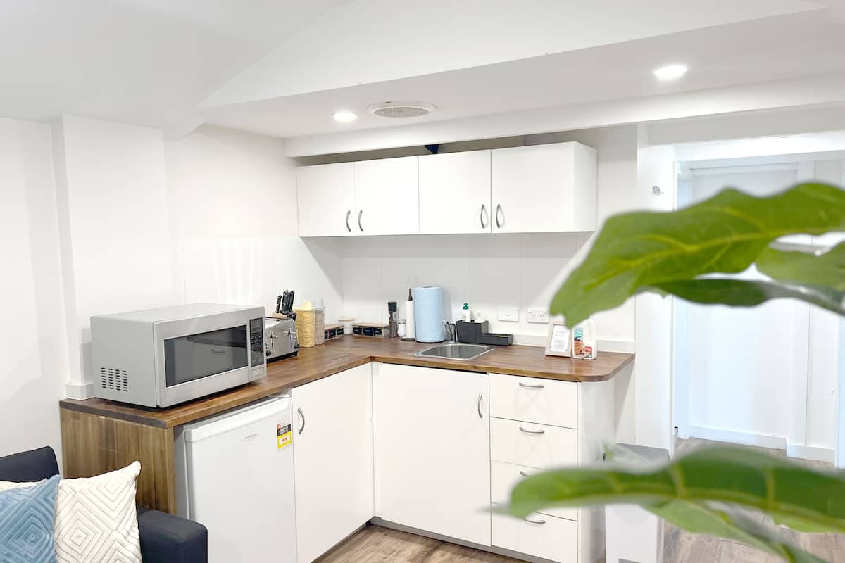 city studio suite, private bathroom, courtyard area | 1 bedroom, desk, laptop workspace, blackout curtains