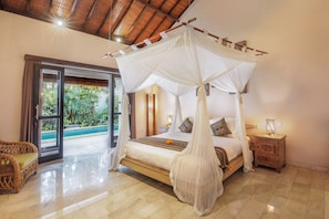 Villa, 2 Bedrooms, Private Pool | 2 bedrooms, in-room safe, desk, iron/ironing board