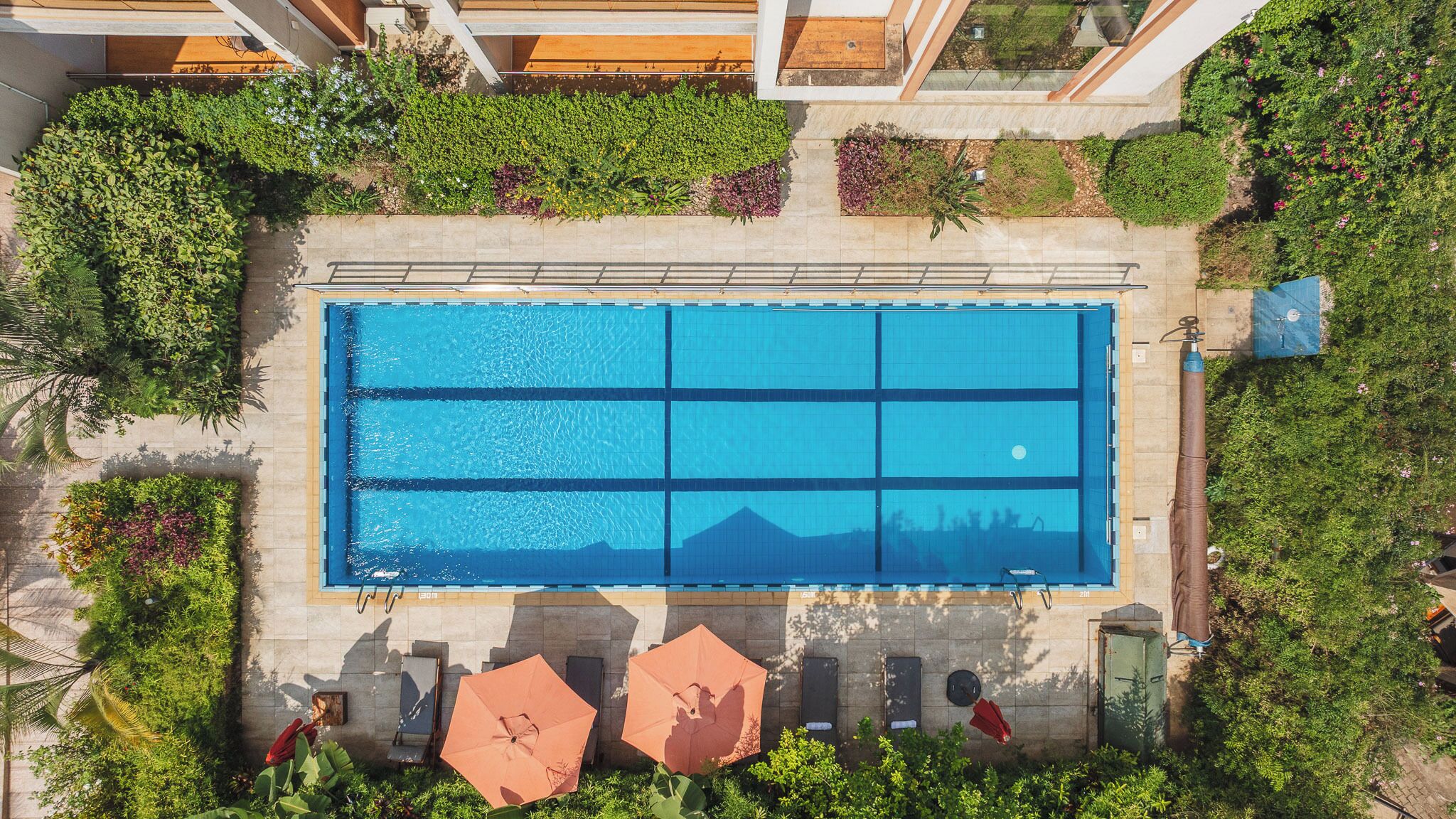 Outdoor pool, open 9:00 AM to 6:00 PM, pool umbrellas, sun loungers