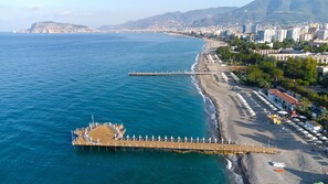 Plage privée à proximité, navette gratuite vers la plage, bar de plage