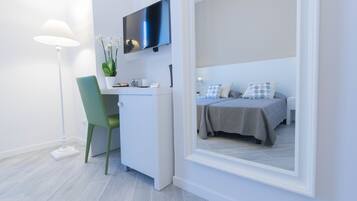 Premium bedding, down duvets, soundproofing, free WiFi