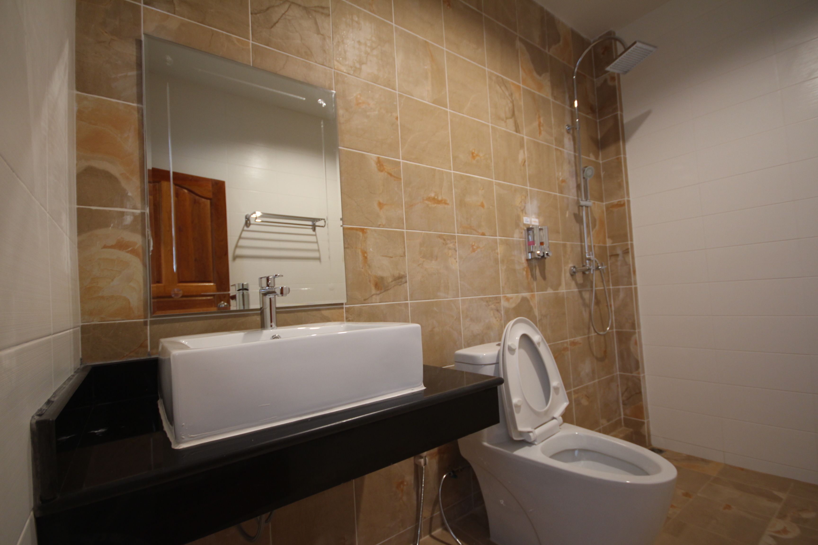 superior villa, 2 single beds | bathroom | shower, free toiletries, hair dryer, bathrobes