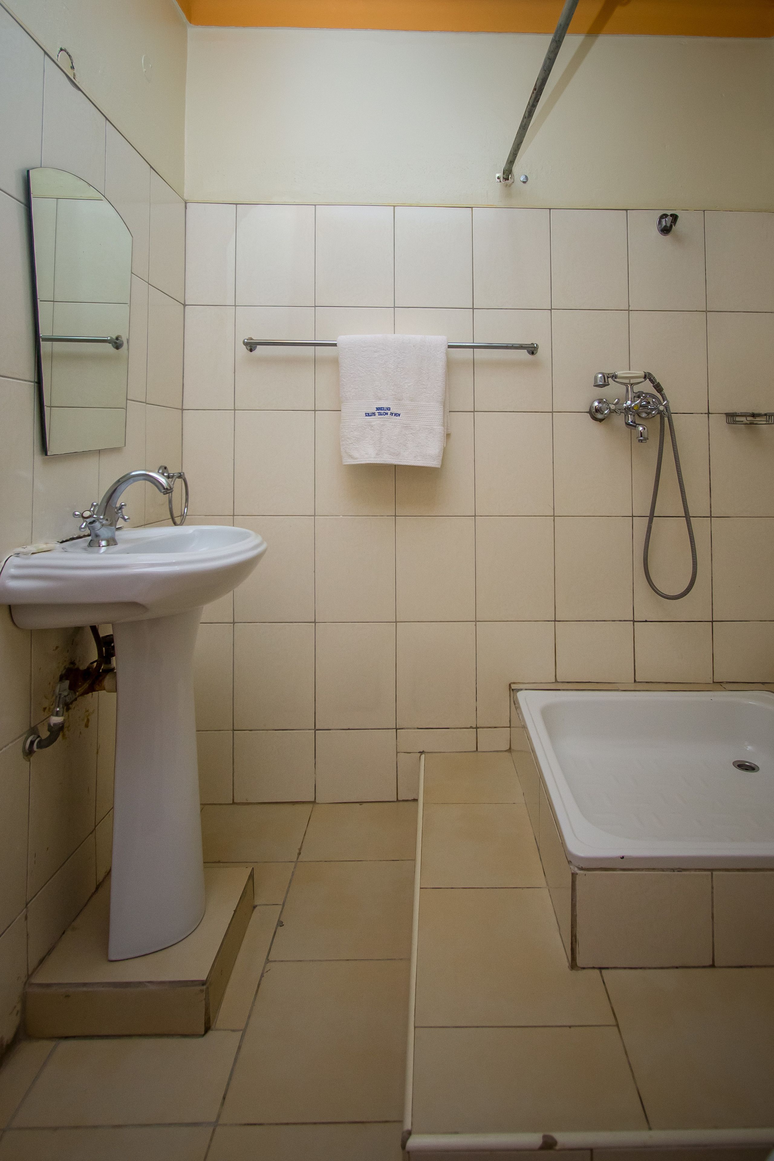 free toiletries, hair dryer, towels