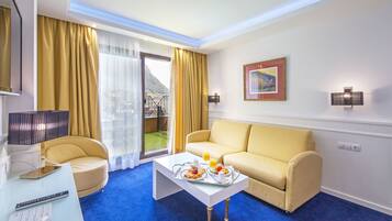 Literie de qualité supérieure, couette en duvet d'oie, minibar