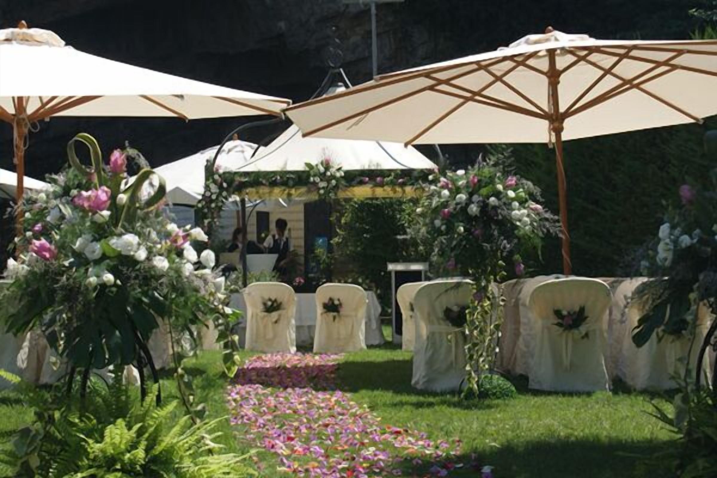 outdoor wedding area