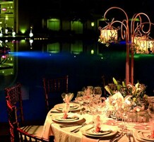 Outdoor banquet area