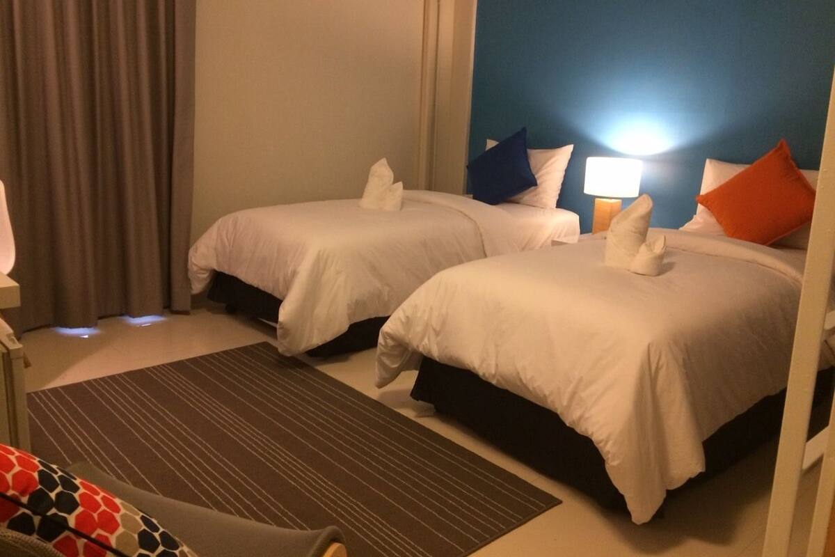 Family Room, Private Bathroom (2 Single and 1 Bunk Bed)