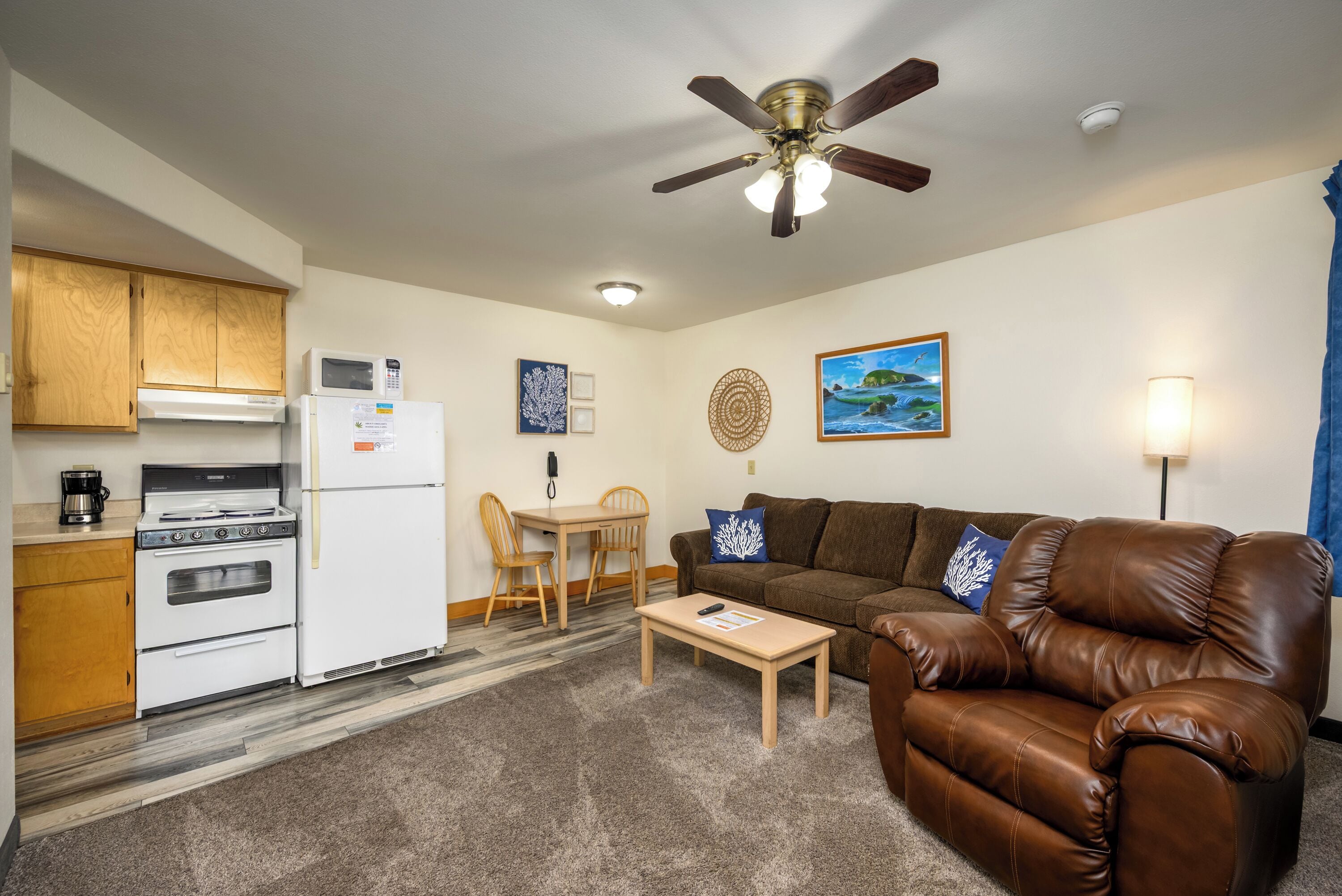 华丽公寓, 1 张大床和 1 张沙发床, 厨房 | 起居区 | 32-英寸纯平电视（配备有线频道）、电视、Netflix