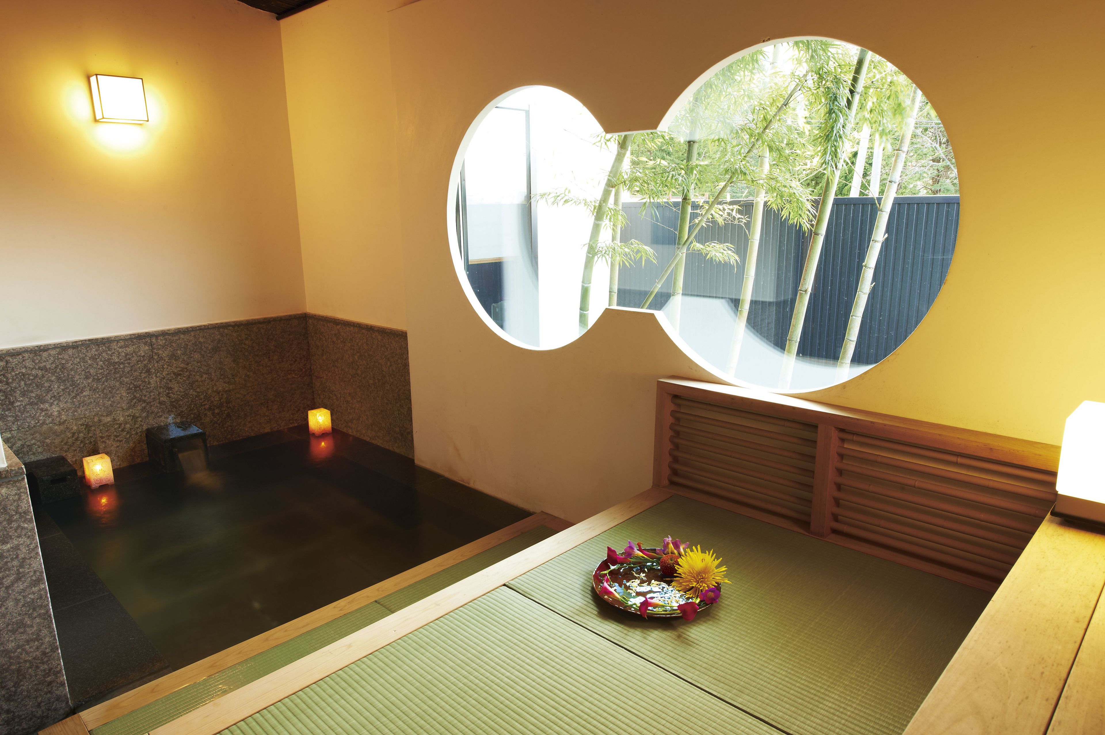 Yurin Villa, Modern Japanese Style, Twin Room With Private Indoor Hot Spring (Check-in by 6PM) | Bathroom | Separate tub and shower, spring water tub, free toiletries, hair dryer