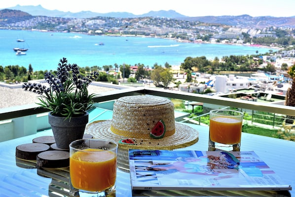 Appartement Familial, 2 chambres, véranda, vue mer | Vue de la chambre