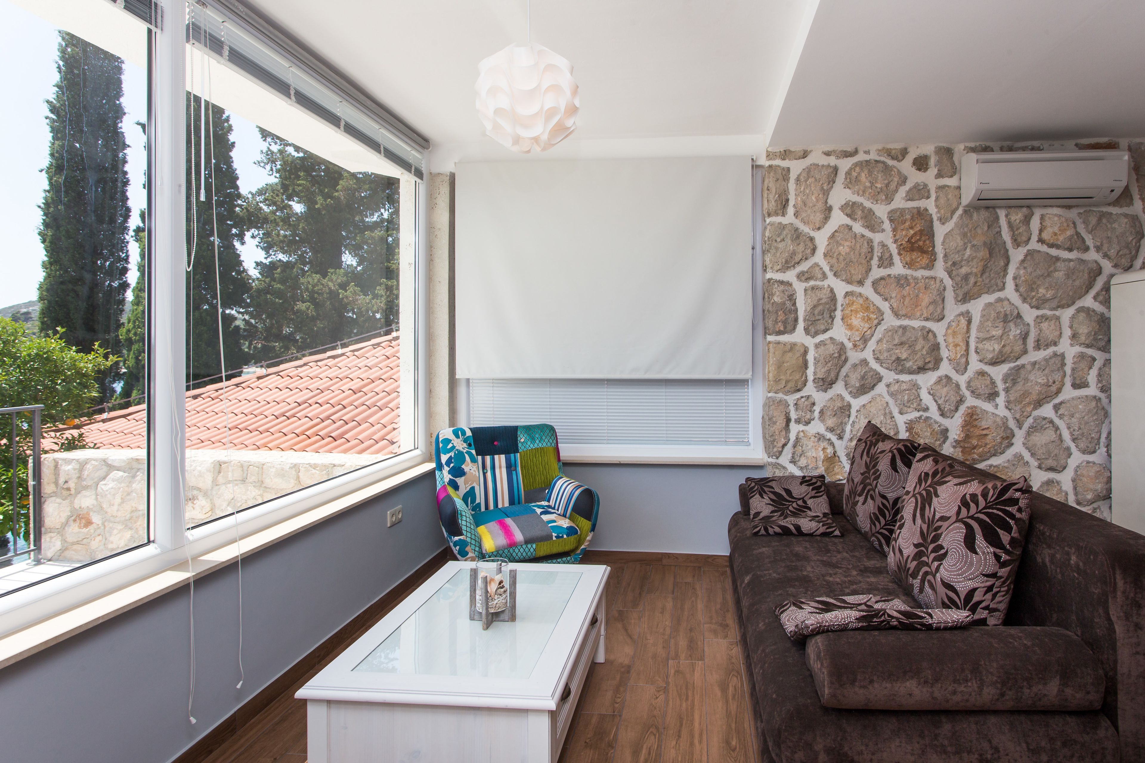 apartment, 1 bedroom, terrace, sea view | living area | plasma tv