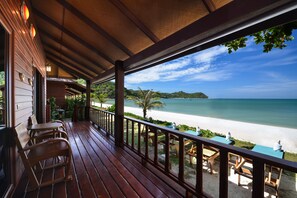 Family Beachfront 2 Bedrooms Villa (First row on beach) | Terrace/patio - PingChan Koh Phangan Beachfront Resort (Ko Pha-ngan)