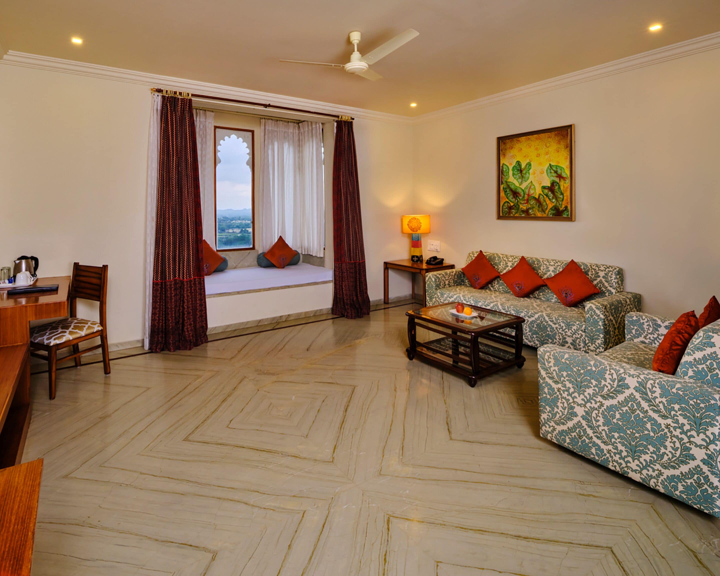 the krishna suite | 1 bedroom, premium bedding, memory-foam beds, desk