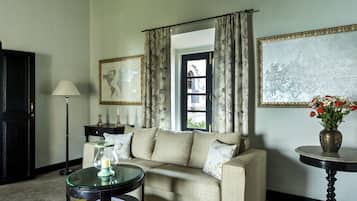 Luxury Suite, Sea View | Living area | 42-inch flat-screen TV with digital channels, TV