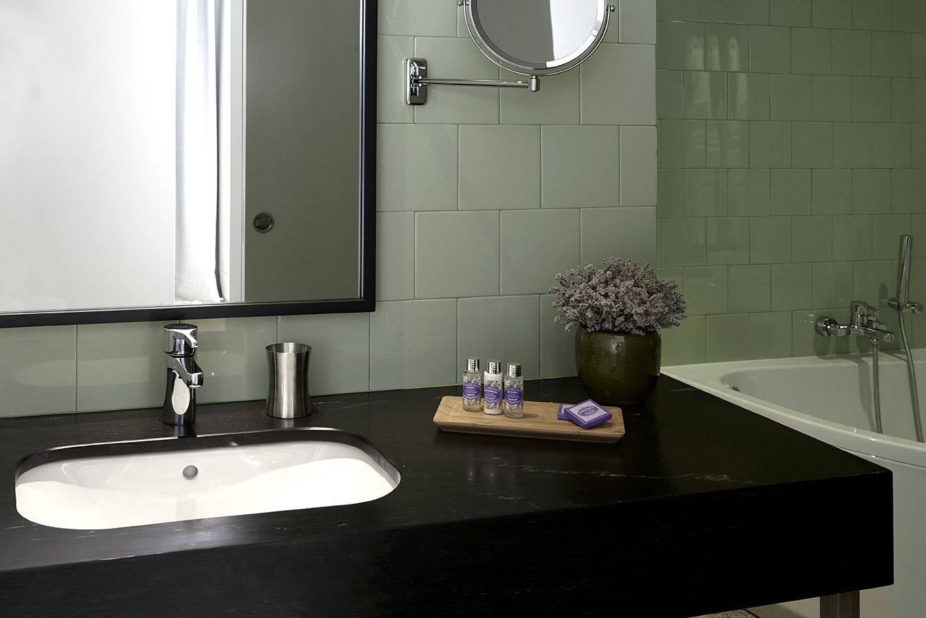 romantic suite | bathroom | hair dryer, bathrobes, towels