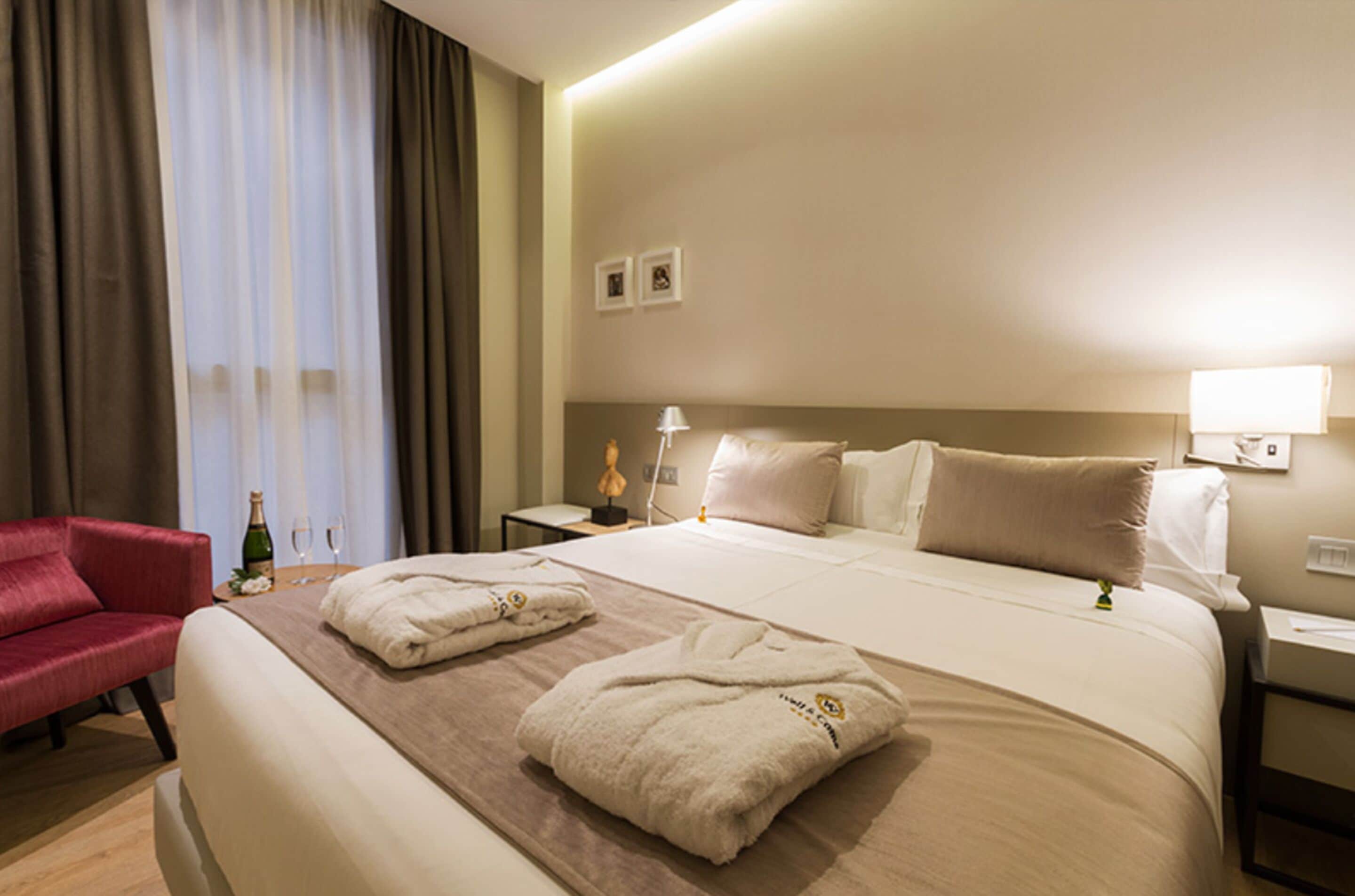 standard double room, exterior, interior courtyard view | view from room