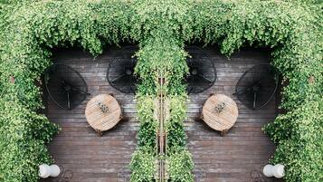 Double Room, Terrace, Ground Floor (Interior courtyard view) | Minibar, in-room safe, desk, blackout drapes