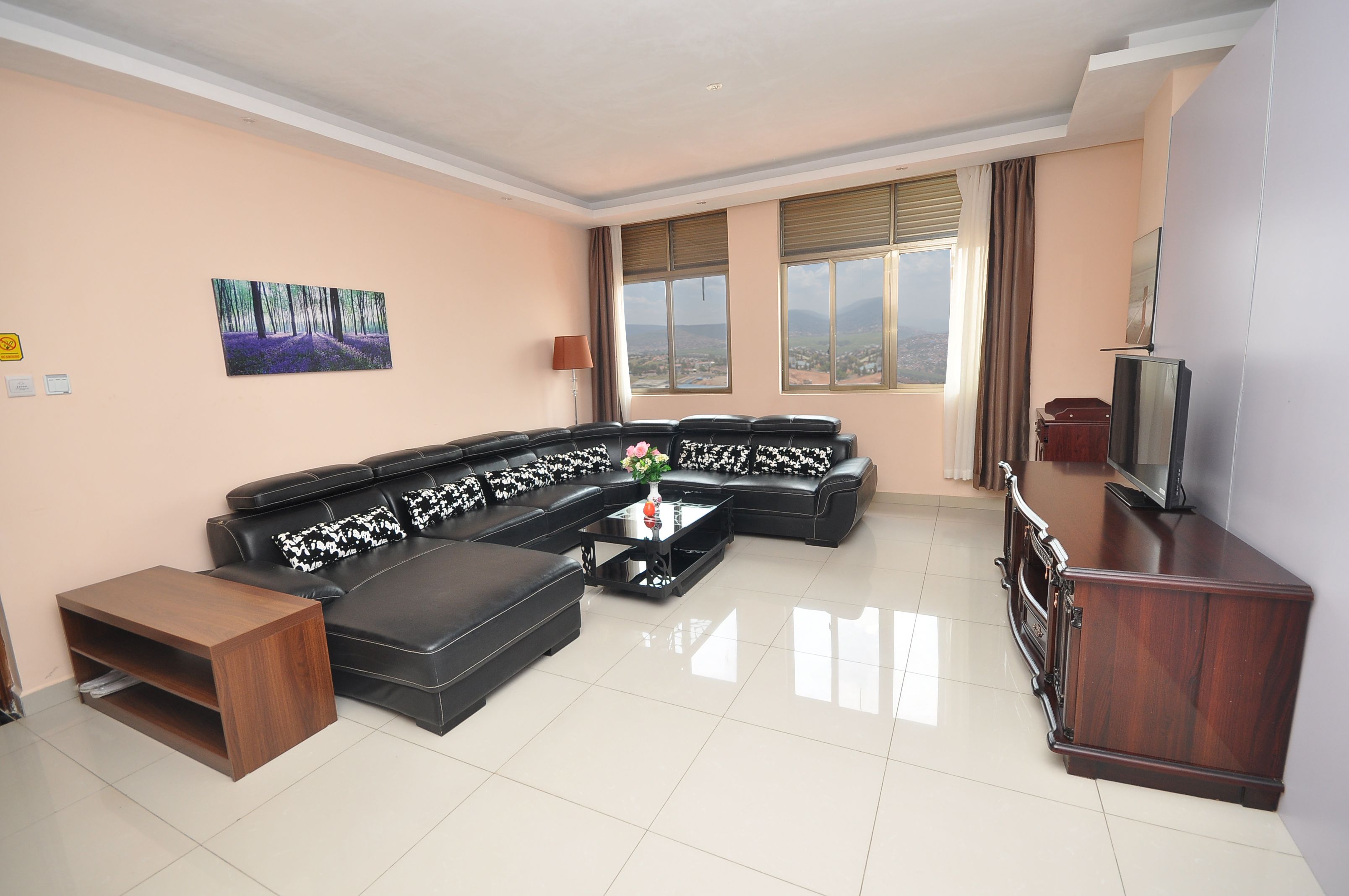 executive suite, mountain view | living room | flat-screen tv
