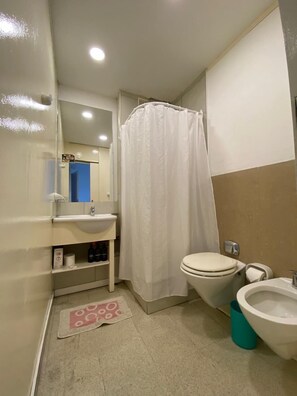 Apartment, 1 Schlafzimmer, Kochnische (Terrace) | Badezimmer | Dusche, Haartrockner, Bidet, Handtücher