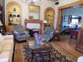 44-inch flat-screen TV with cable channels, TV