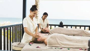 Perawatan tubuh, ruang pijat/perawatan, manikur dan pedikur, dan pijat