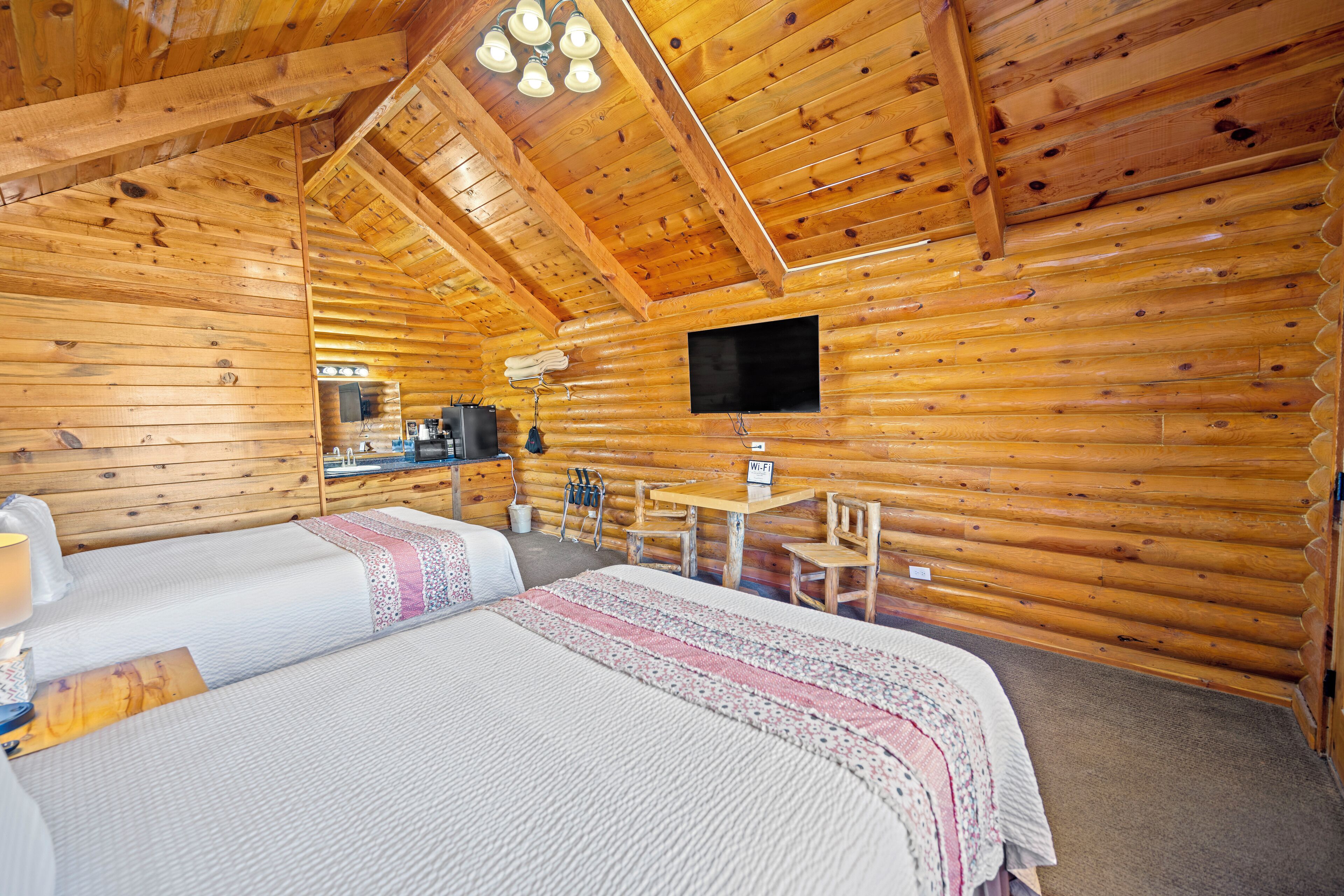 Luxury Cabin, Accessible, Private Bathroom (Two Queen Cabin) | Iron/ironing board, cots/infant beds, rollaway beds, free WiFi