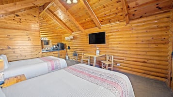 Luxury Cabin, Accessible, Private Bathroom (Two Queen Cabin) | Iron/ironing board, cots/infant beds, rollaway beds, free WiFi